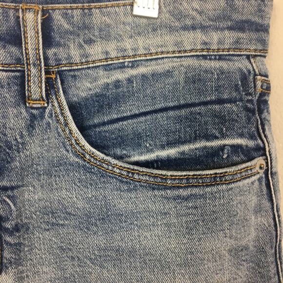 Pilcro & the Letterpress Blue High rise  Distressed Denim Shorts 28 - Picture 4 of 8
